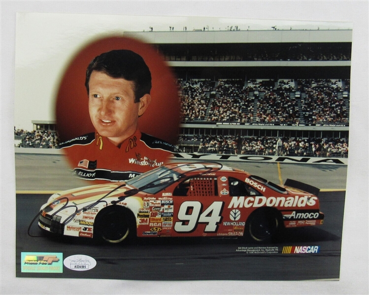 Bill Elliott Signed Auto Autograph 8x10 Photo JSA AD34595