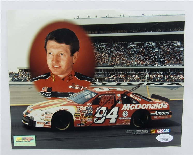 Bill Elliott Signed Auto Autograph 8x10 Photo JSA AD34592