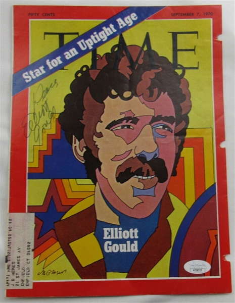 Elliott Gould Signed Auto Autograph Time Magazine Cut Cover 9/7/70 JSA AE26322