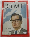 Bill Moyers Signed Auto Autograph Time Magazine Cut Cover 10/29/65 JSA AE26246