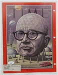 Buckminster Fuller Signed Auto Autograph Time Magazine Cut Cover 1/10/64 JSA AE26394