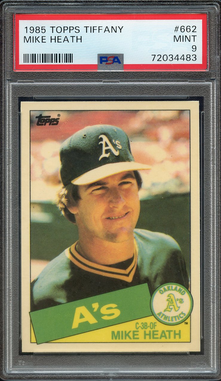 Lot Detail - 1985 TOPPS TIFFANY 662 MIKE HEATH PSA MINT 9