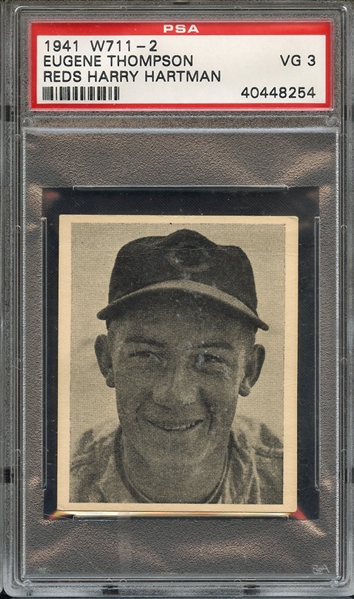 1940 CINCINNATI REDS TEAM ISSUE EUGENE THOMPSON TEAM ISSUE PSA VG 3