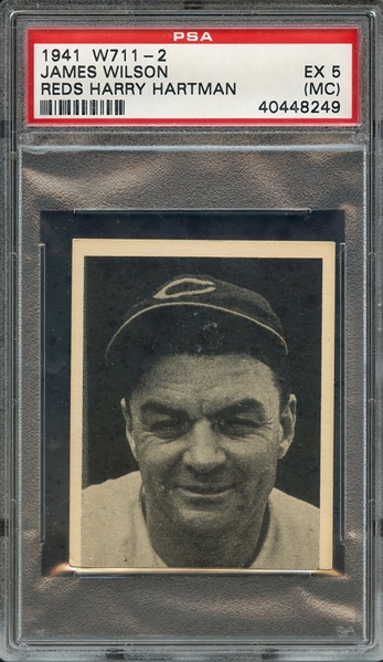 1940 CINCINNATI REDS TEAM ISSUE JAMES WILSON TEAM ISSUE PSA EX 5 (MC)