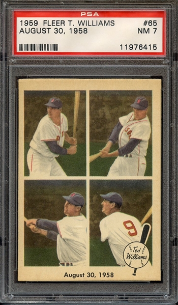 1959 FLEER TED WILLIAMS 65 21427 PSA NM 7