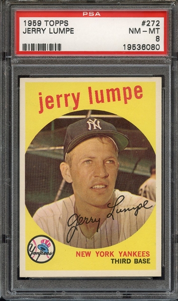 1959 TOPPS 272 JERRY LUMPE PSA NM-MT 8