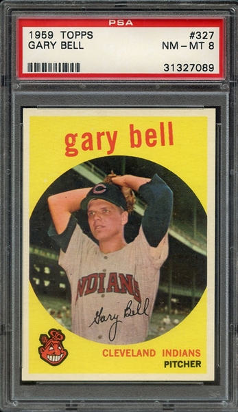 1959 TOPPS 327 GARY BELL PSA NM-MT 8