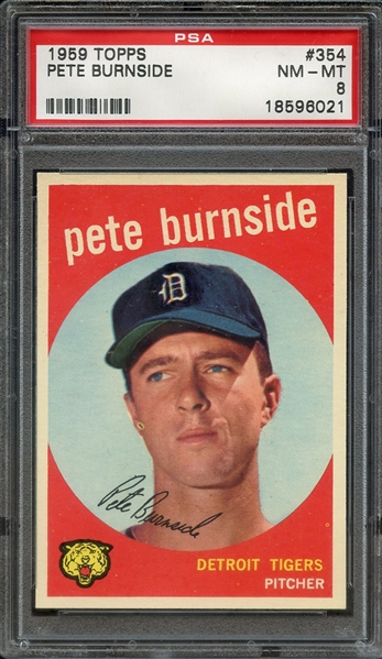 1959 TOPPS 354 PETE BURNSIDE PSA NM-MT 8