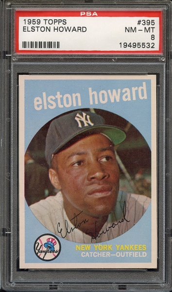 1959 TOPPS 395 ELSTON HOWARD PSA NM-MT 8