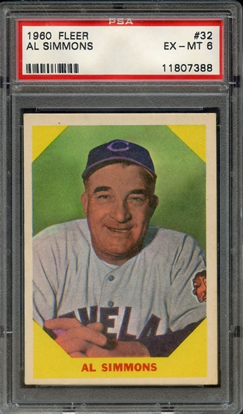 1960 FLEER 32 AL SIMMONS PSA EX-MT 6