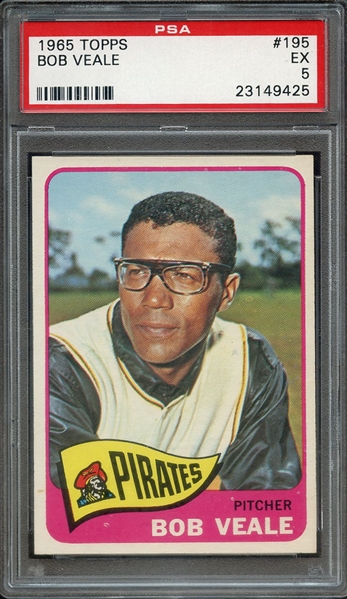 1965 TOPPS 195 BOB VEALE PSA EX 5