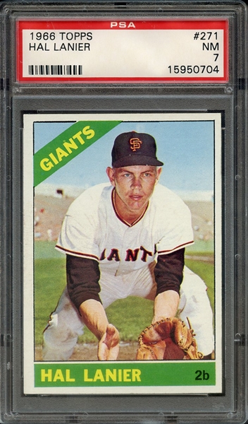 1966 TOPPS 271 HAL LANIER PSA NM 7