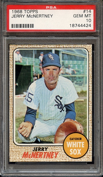 1968 TOPPS 14 JERRY McNERTNEY PSA GEM MT 10