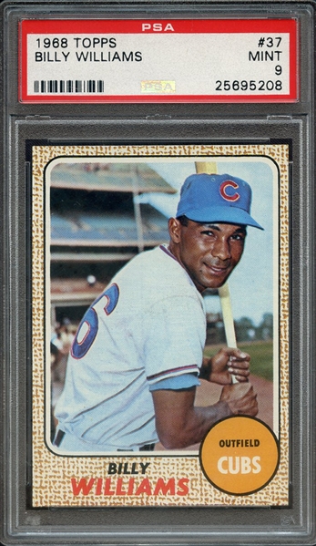 1968 TOPPS 37 BILLY WILLIAMS PSA MINT 9