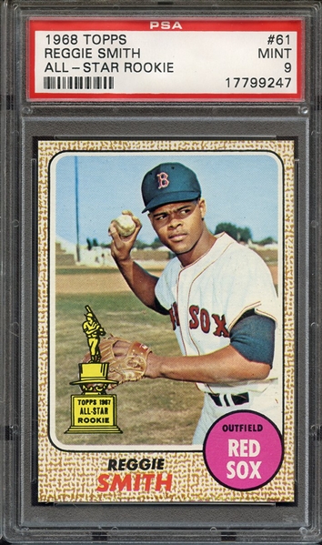 1968 TOPPS 61 REGGIE SMITH ALL-STAR ROOKIE PSA MINT 9