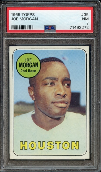 1969 TOPPS 35 JOE MORGAN PSA NM 7