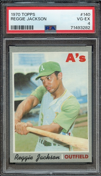 1970 TOPPS 140 REGGIE JACKSON PSA VG-EX 4