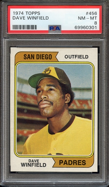 1974 TOPPS 456 DAVE WINFIELD PSA NM-MT 8