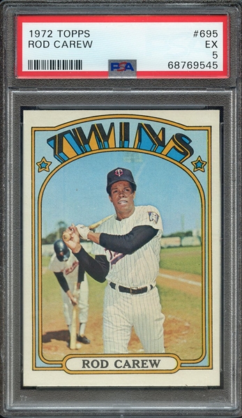 1972 TOPPS 695 ROD CAREW PSA EX 5