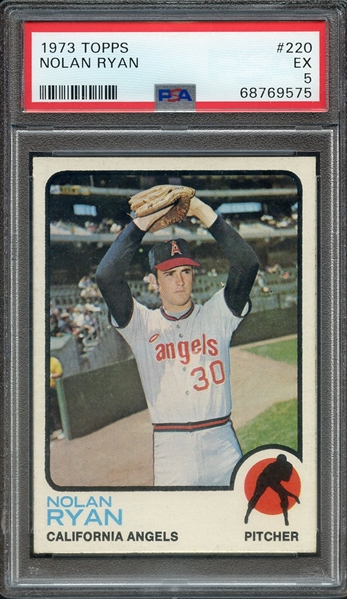 1973 TOPPS 220 NOLAN RYAN PSA EX 5