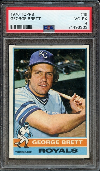 1976 TOPPS 19 GEORGE BRETT PSA VG-EX 4