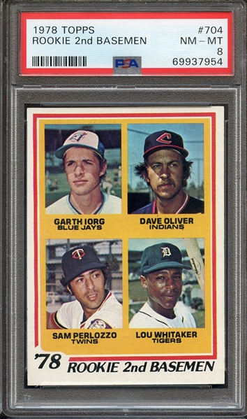 1978 TOPPS 704 ROOKIE 2nd BASEMEN PSA NM-MT 8