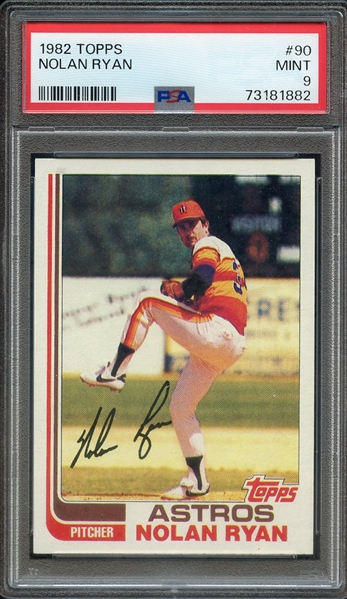 1982 TOPPS 90 NOLAN RYAN PSA MINT 9