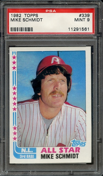 1982 TOPPS 339 MIKE SCHMIDT PSA MINT 9