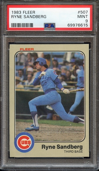 1983 FLEER 507 RYNE SANDBERG PSA MINT 9