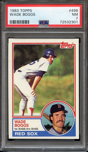 1983 TOPPS 498 WADE BOGGS PSA NM 7