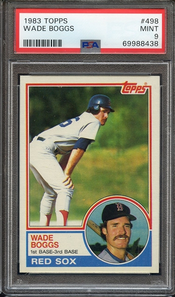 1983 TOPPS 498 WADE BOGGS PSA MINT 9