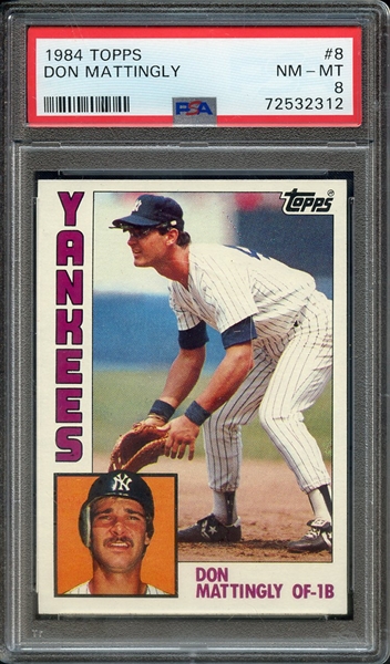 1984 TOPPS 8 DON MATTINGLY PSA NM-MT 8