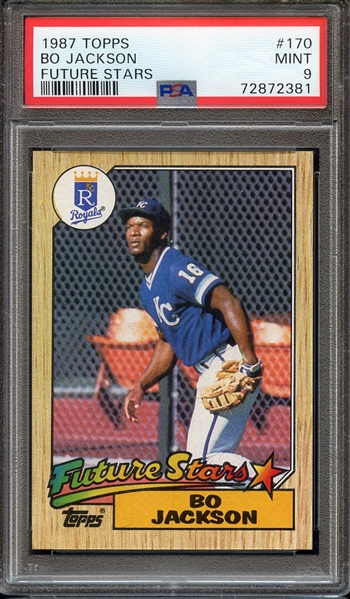 1987 TOPPS 170 BO JACKSON FUTURE STARS PSA MINT 9