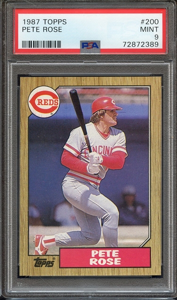 1987 TOPPS 200 PETE ROSE PSA MINT 9