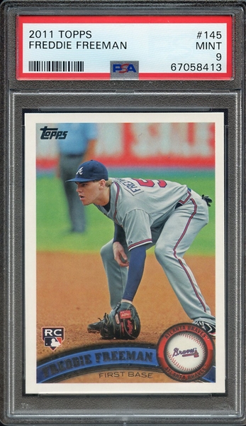 2011 TOPPS 145 FREDDIE FREEMAN PSA MINT 9