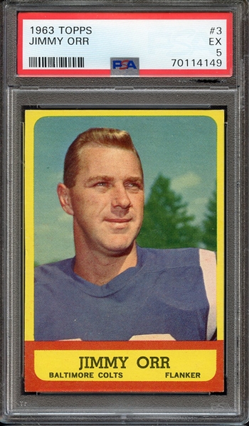 1963 TOPPS 3 JIMMY ORR PSA EX 5