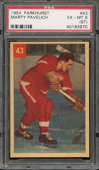 1954 PARKHURST 43 MARTY PAVELICH PSA EX-MT 6 (ST)