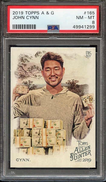 2019 TOPPS ALLEN & GINTER 165 JOHN CYNN PSA NM-MT 8