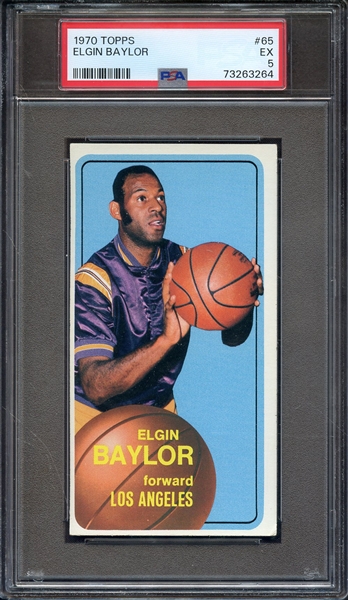 1970 TOPPS 65 ELGIN BAYLOR PSA EX 5