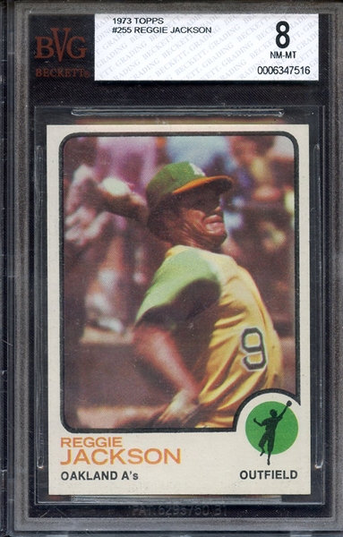 1973 TOPPS 255 GEGGIE JACKSON BVG NM-MT 8