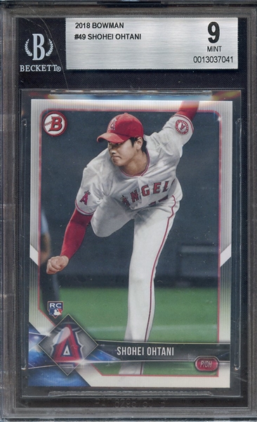 2018 BOWMAN 49 SHOHEI OHTANI BGS MINT 9