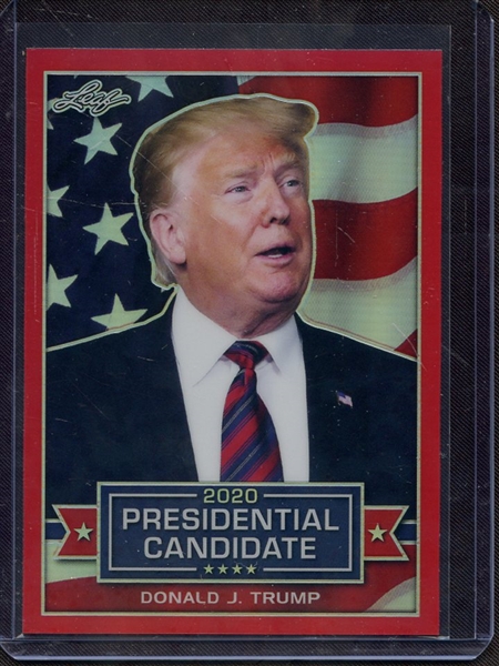 2019 LEAF 2020 PRESIDENTIAL CANDIDATE PRISMATIC RED DONALD J. TRUMP 2/5 