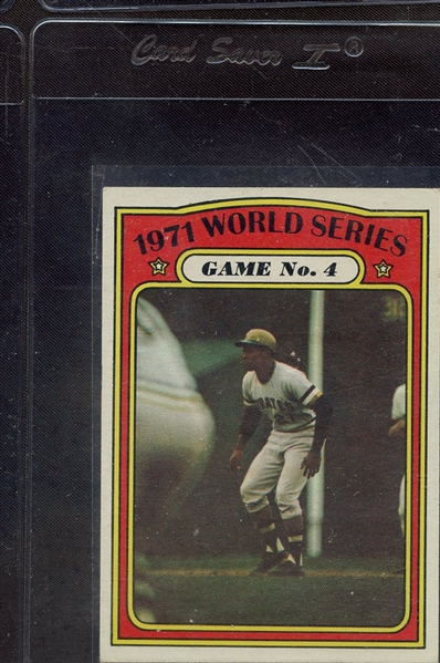 1972 TOPPS 226 WORLD SERIES GAME 4 CLEMENTE