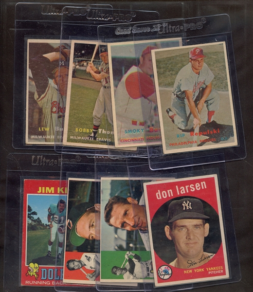 (8) CARD VINTAGE LOT W/1957 TOPPS & MORE