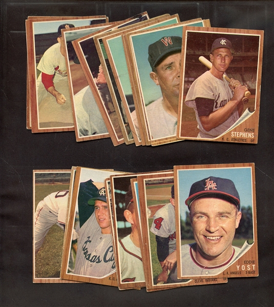 (19) 1962 TOPPS BASEBALL LOT