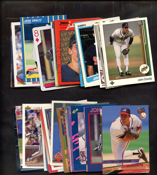 (49) DIFFERENT JOHN SMOLTZ LOT W/ ROOKIE