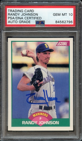 1989 SCORE TRADED 77T SIGNED RANDY JOHNSON PSA/DNA AUTO 10