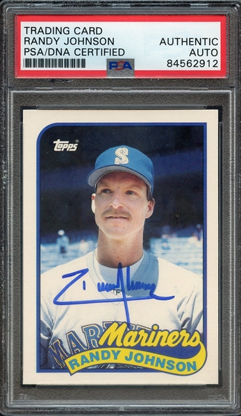 1989 TOPPS TRADED 57T SIGNED RANDY JOHNSON PSA/DNA AUTO AUTHENTIC