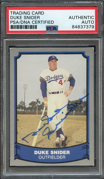 1988 PACIFIC LEGENDS SIGNED DUKE SNIDER PSA/DNA AUTO AUTHENTIC