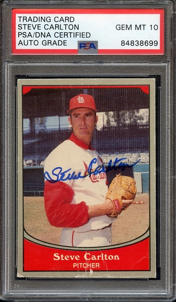 PACIFIC LEGENDS SIGNED STEVE CARLTON PSA/DNA AUTO 10